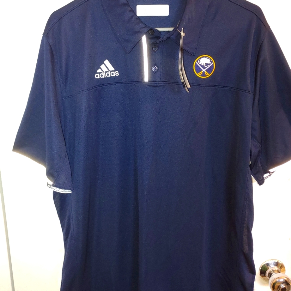 Adidas NHL NWT Buffalo Sabres Button Up Polo